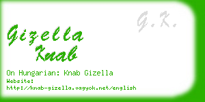 gizella knab business card
